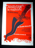 Original SILKSCREEN Cuban Poster"JOSEFINA LA VIAJERA"Theater art.Contemporary.