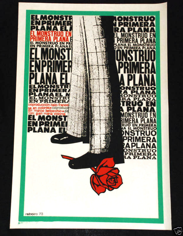 1973 Original Cuban Movie Poster.Plakat"A Monster in the front page"Italian art
