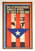 1967 Original Cuban Poster.Independentist party.Porto Puerto Rico Solidarity.