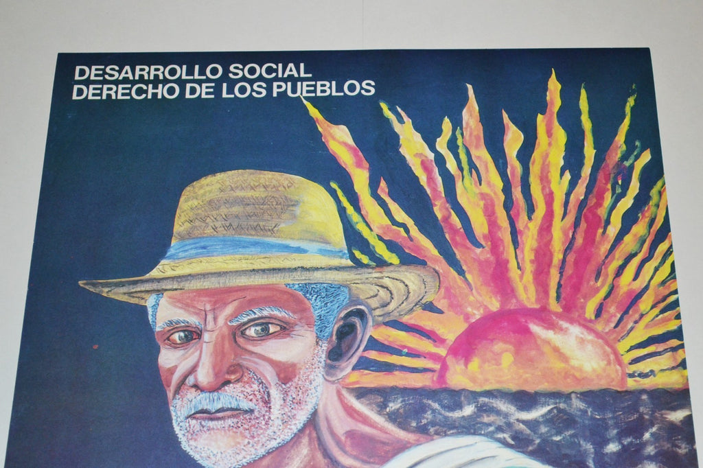 1995 Cuban Original Political Poster.Cold War Graphics.SOCIAL.Signed by Artist