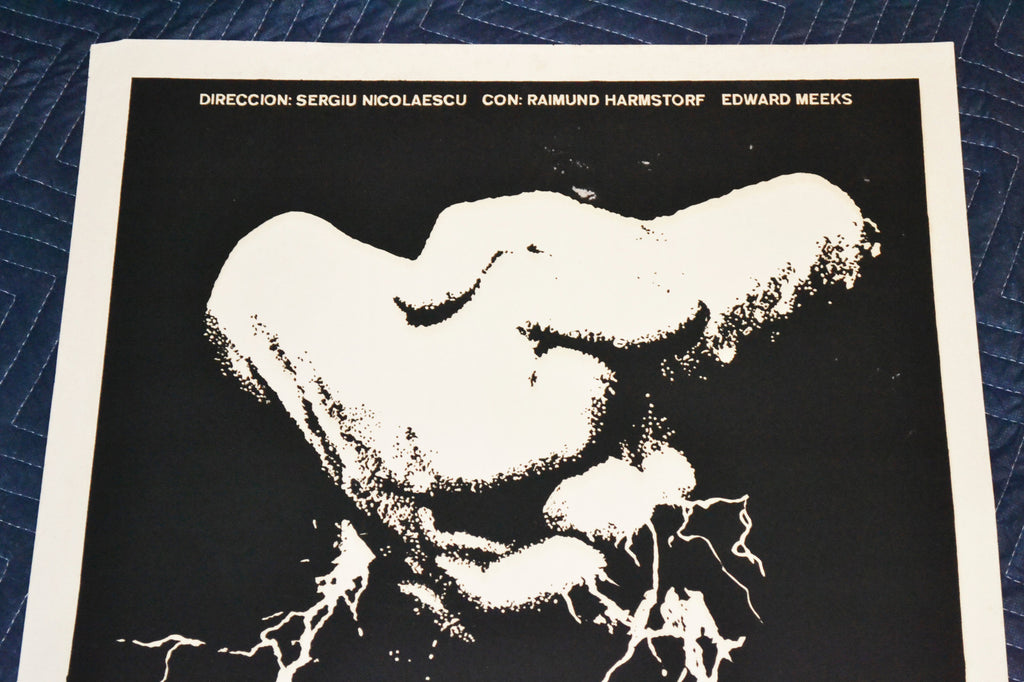 1971 Original Cuban Silkscreen Movie Poster"Vengeance"Electric.Romanian art film