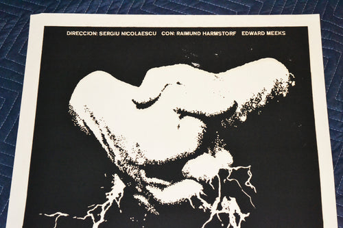 1971 Original Cuban Silkscreen Movie Poster"Vengeance"Electric.Romanian art film