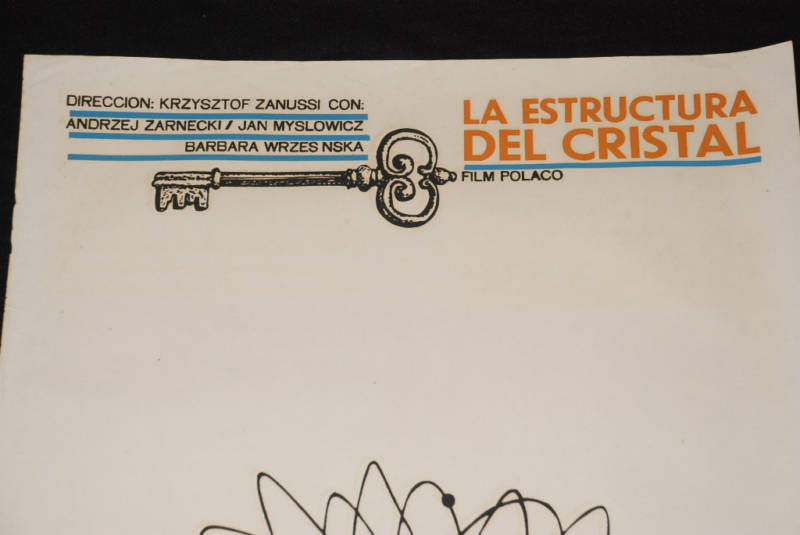 1976 Original Cuban Movie Poster"Crystal Structure"Handmade Silkscreen Art