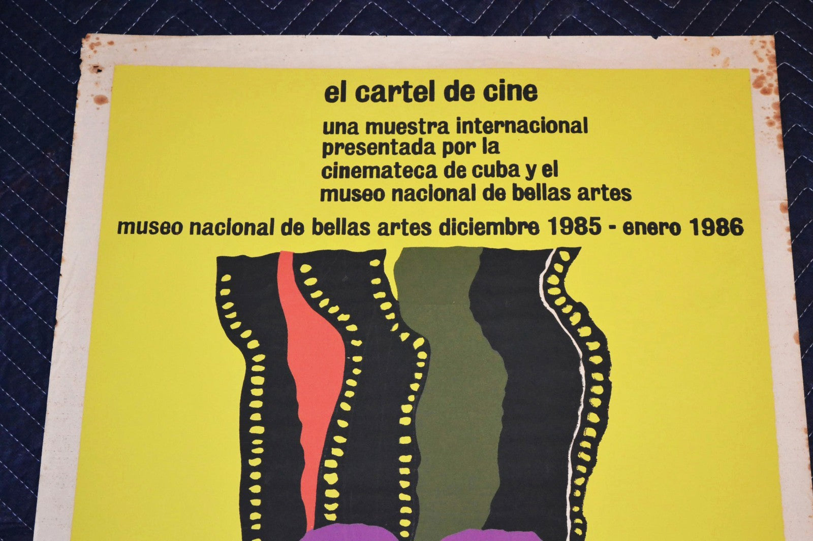 1985 Cuban Original Silkscreen movie Poster.The Movie poster.Gallery art show.