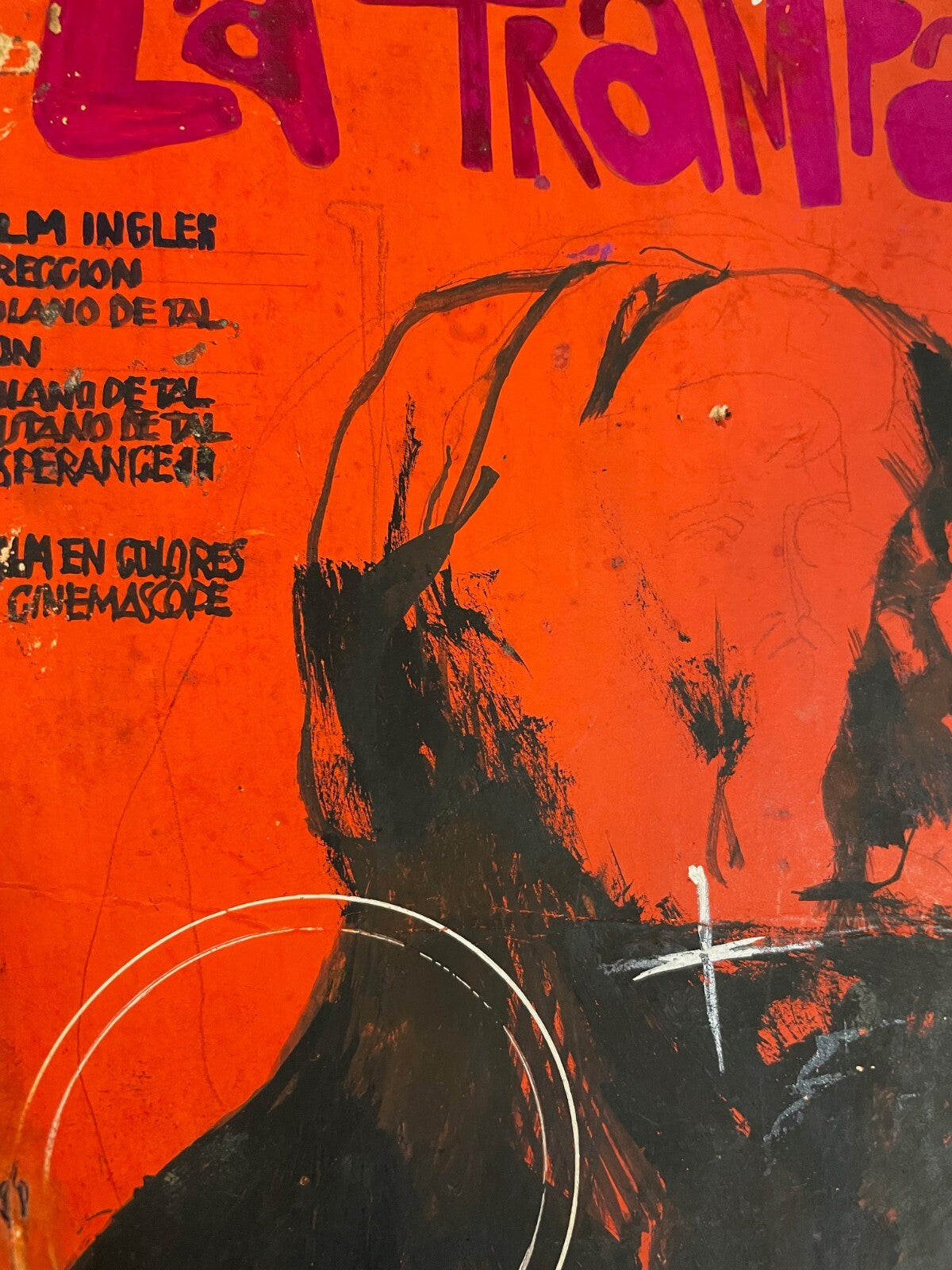 1967 Original Cuban Movie Poster MOCKUP.La Trampa.The Trap.Unique Art Piece!