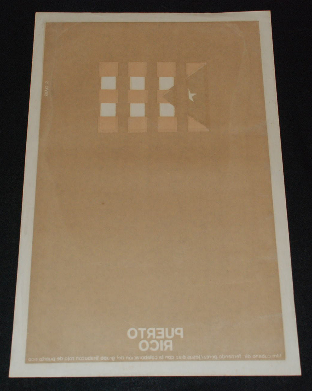1975 Cuban ORIGINAL Movie Poster.Plakat.Affiche.affisch"Puerto Rico"Silkscreen