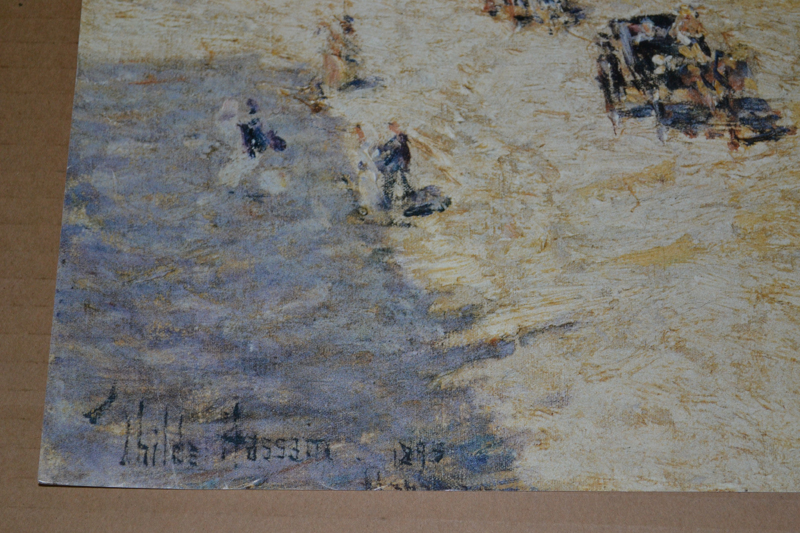 Cuban Original Cultural Poster Childe Hassam.Havana's Prado Morro Fine art