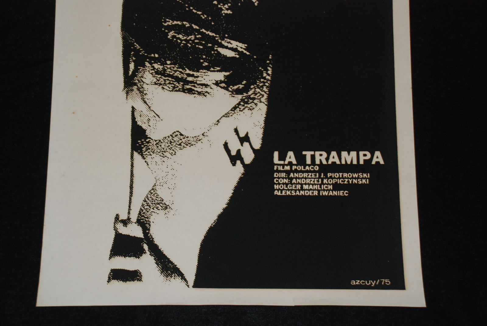 1975 Original Cuban Movie PosterThe Trap"Film Noir art.Cerebral graphic design