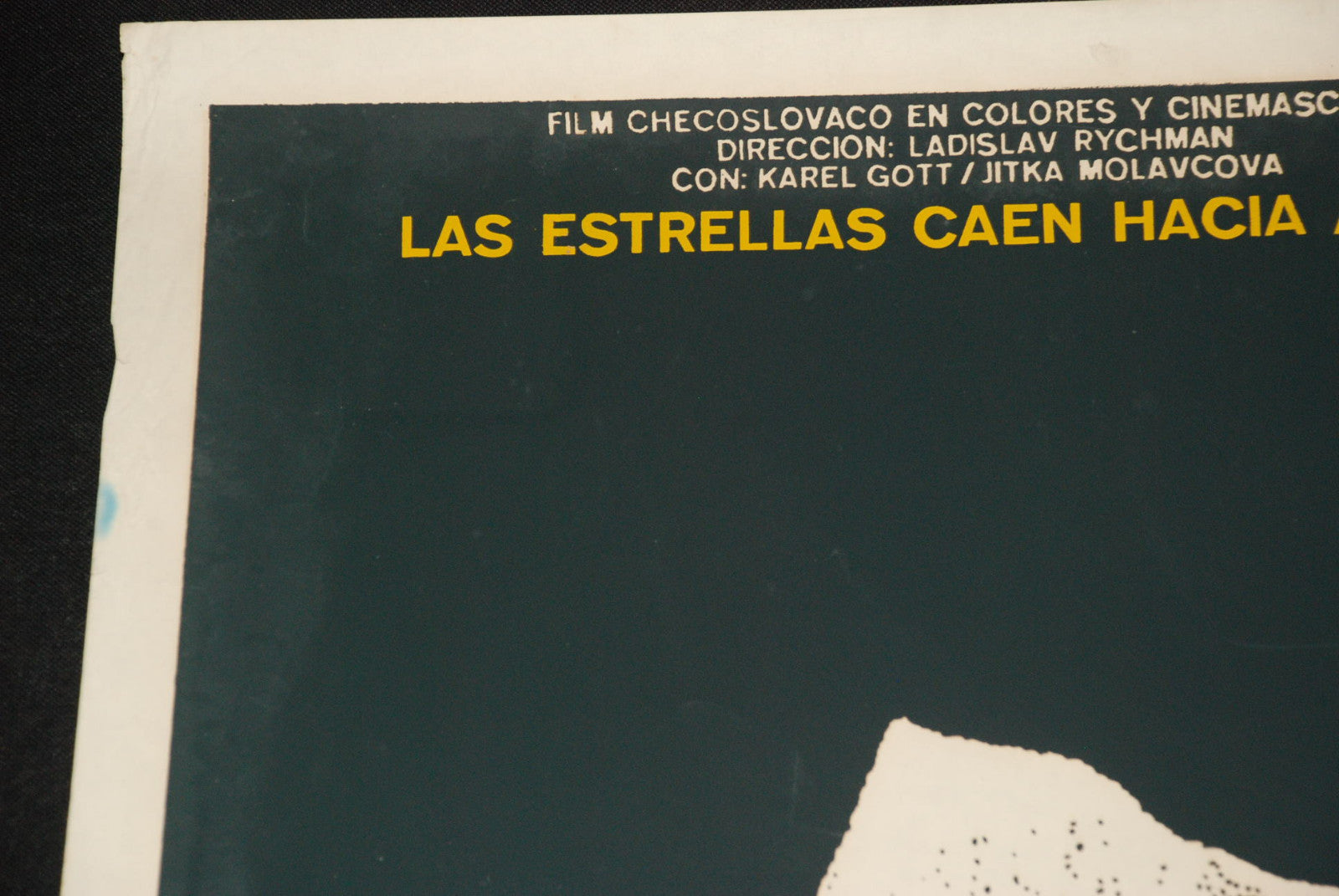 1976 Original Cuban Movie Poster"Star fall UP"Czech film Ladislav Rychman art