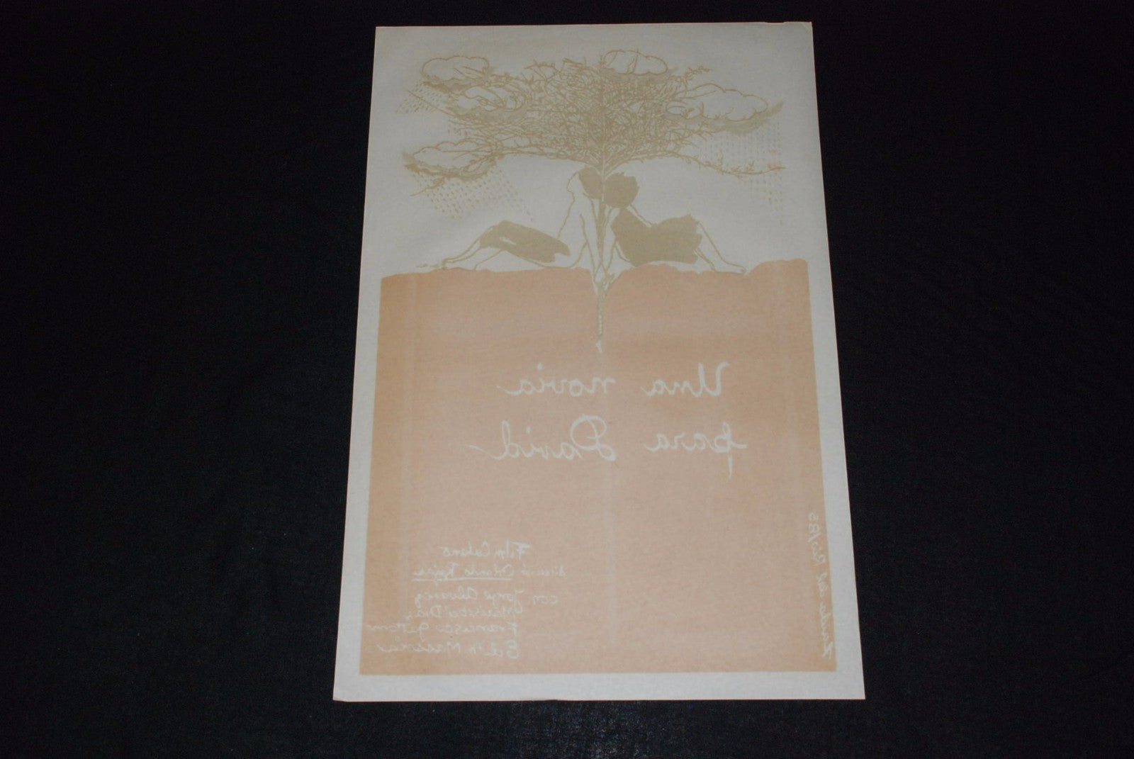 1985 Original Cuban Movie Poster"Girlfriend for David"Zaida del Rio art.Romantic