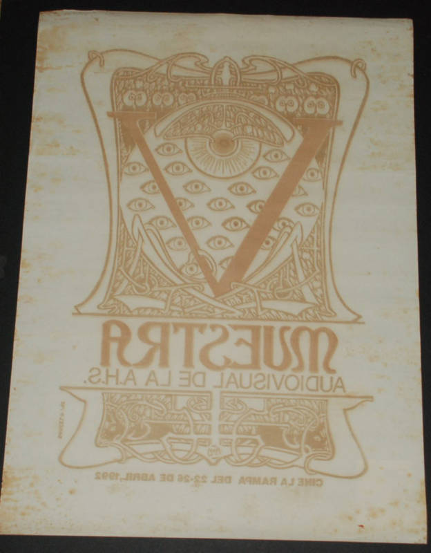 Authentic 1992 Cuban Gallery Silkscreen Poster from Cine La Rampa art show.