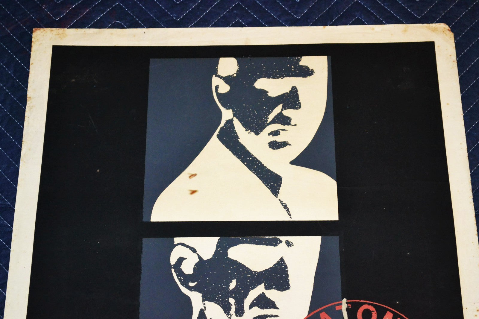 1974 Original Cuban Silkscreen Movie Poster.Mechenyi Atom.Russian film.Gostev