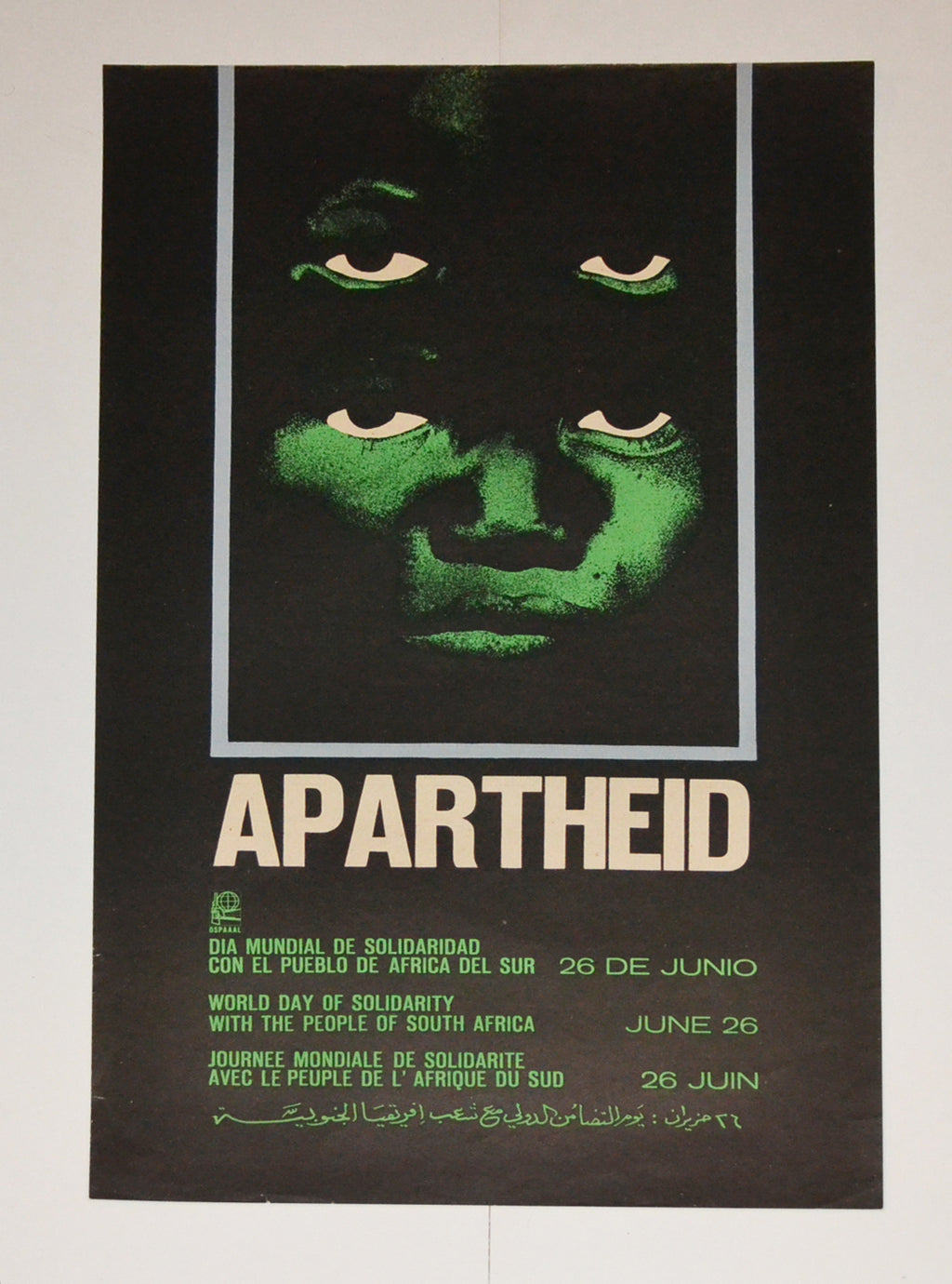 1971 Original OSPAAAL Political Poster.Anti-Colonialism Apartheid.SOUTH AFRICA