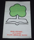 1972 Cuban Original Poster.In your studies…to the roots!The textbooks!School Art