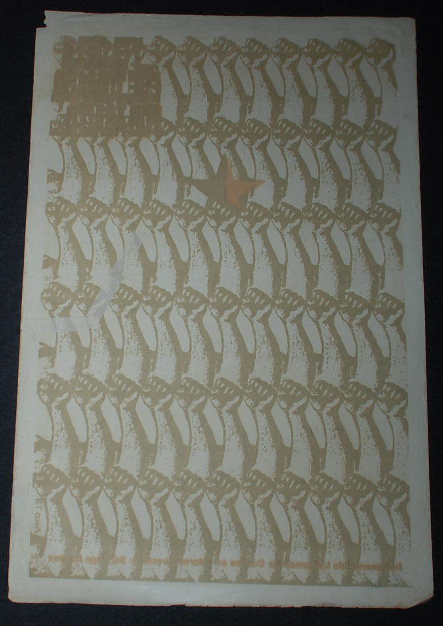 1973 Original Cuban Movie Poster"The SKY WAS TAKEN ON ASSAULT"Santiago Alvarez.