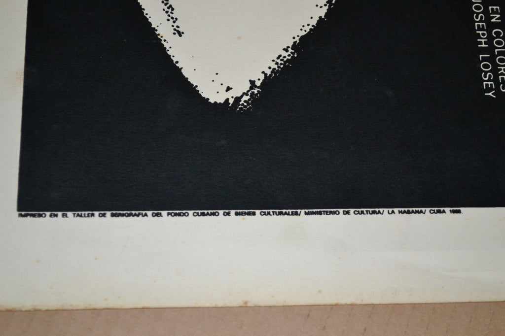 Cuban Serigraph Movie Poster.Azcuy Exhibition Embossed seal.Messenger.Letterman