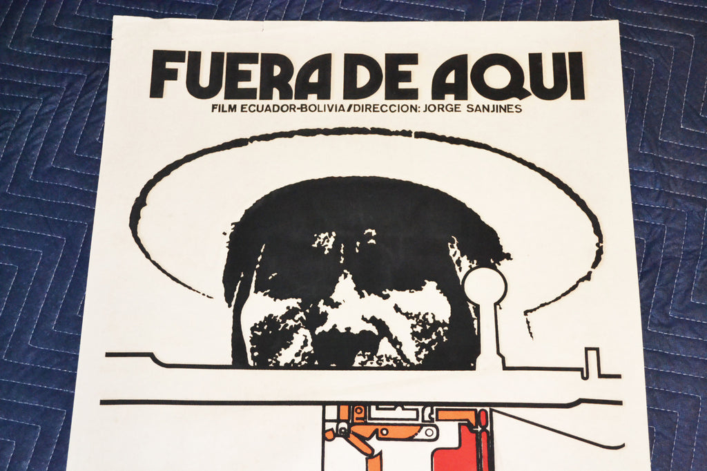 1978 Original Cuban Silkscreen Movie Poster.Get out of here.Ecuador Bolivia film