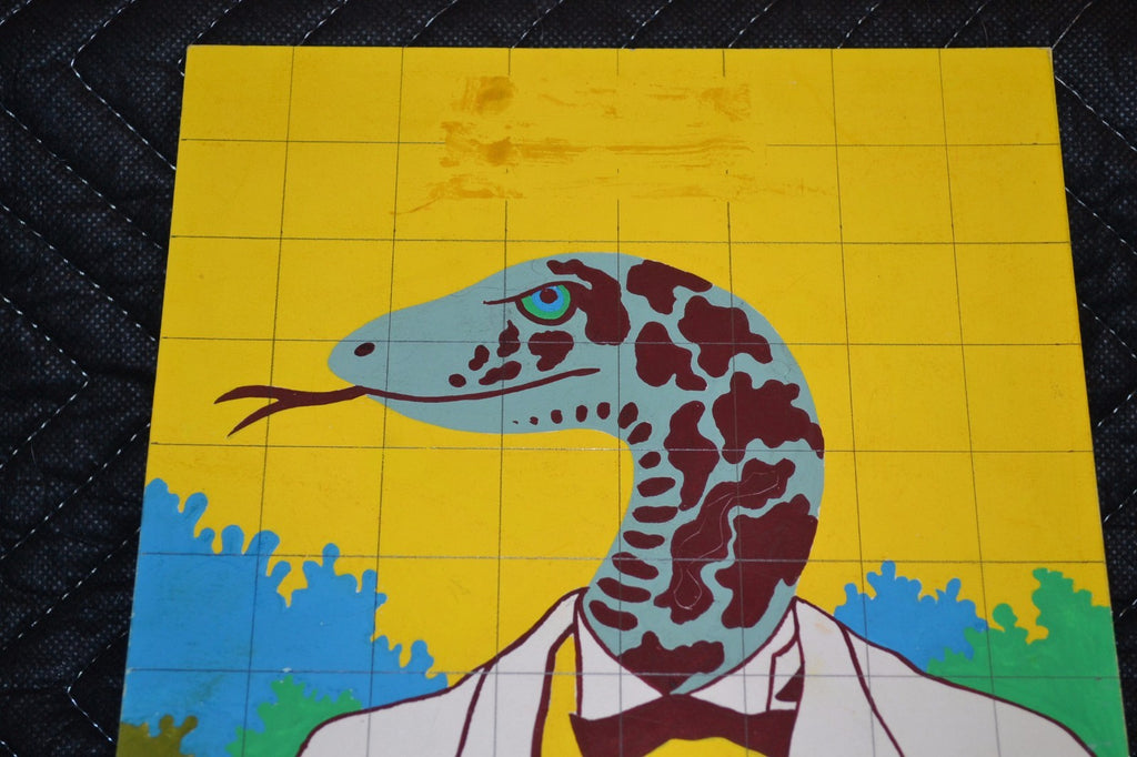 1987 Original Movie Poster MOCKUP Painting"God's friend"film.Snake.Socio de Dios