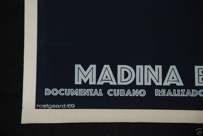 1969 Cuban ORIGINAL Movie Poster.Plakat.Affiche.affisch.MADINA BOE.Silkscreen