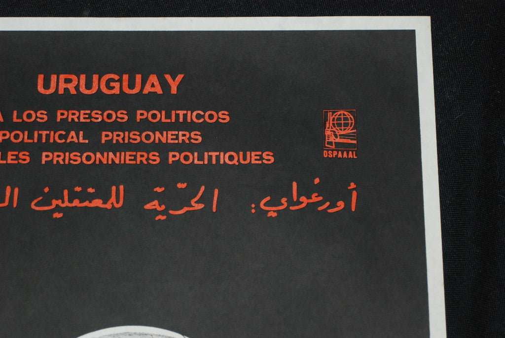 1980 Original Cuban OSPAAAL Poster.URUGUAY.Free Political Prisoner Liber Seregni