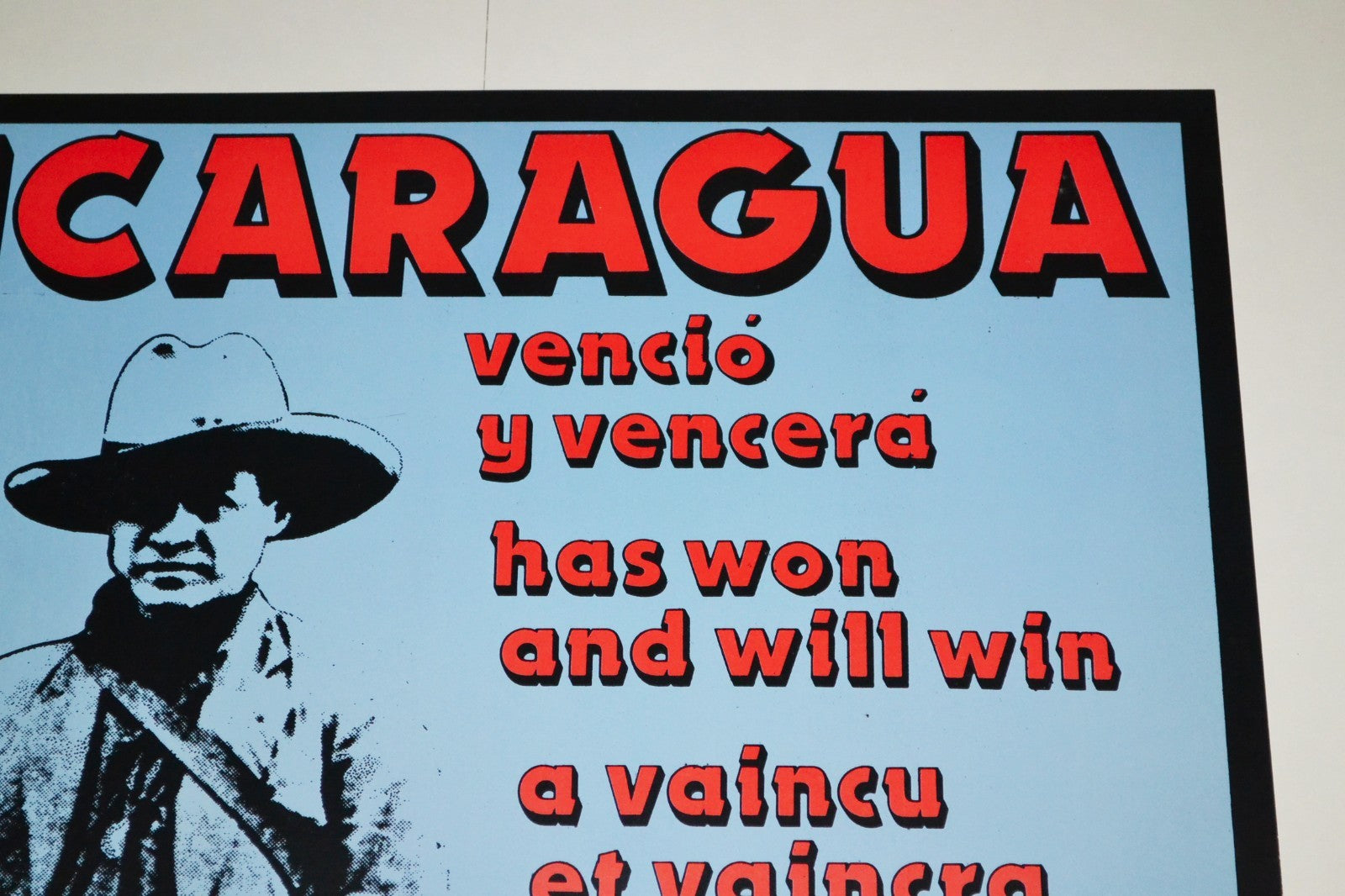 1983 Cuban ORIGINAL Political Poster.NICARAGUA Revolution.Sandino.Sandinistas