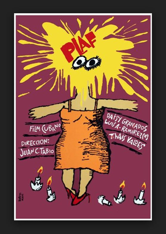 1989 Original Cuban Movie Poster MOCKUP.Plaf.Fine Art History rarity.so Unique!