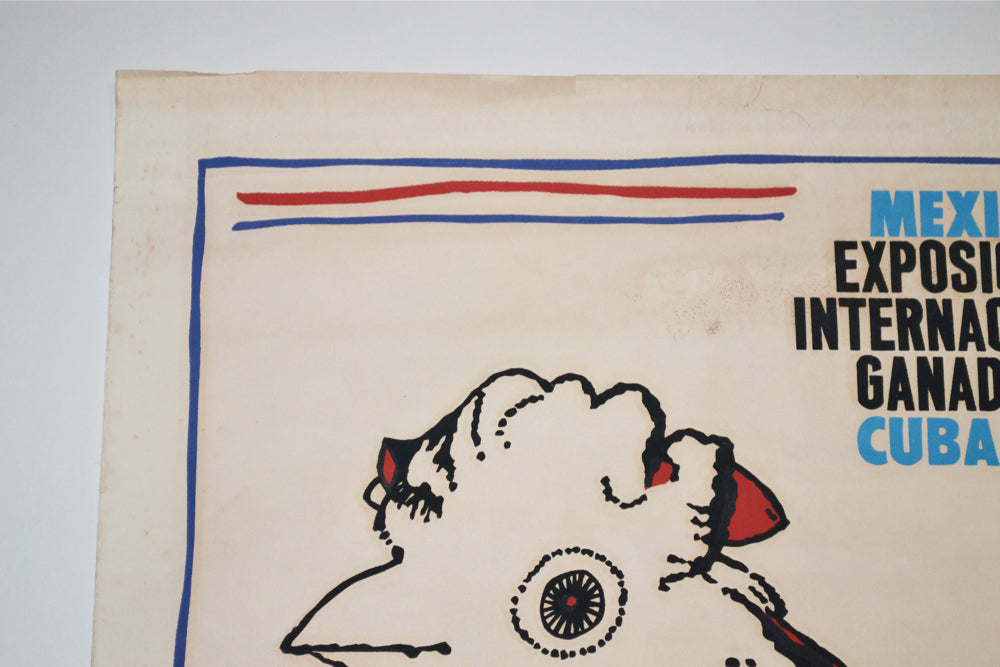 1974 Cuban Original Silkscreen Movie Poster.Farming.Ranching.Cattle.Chicken Cow