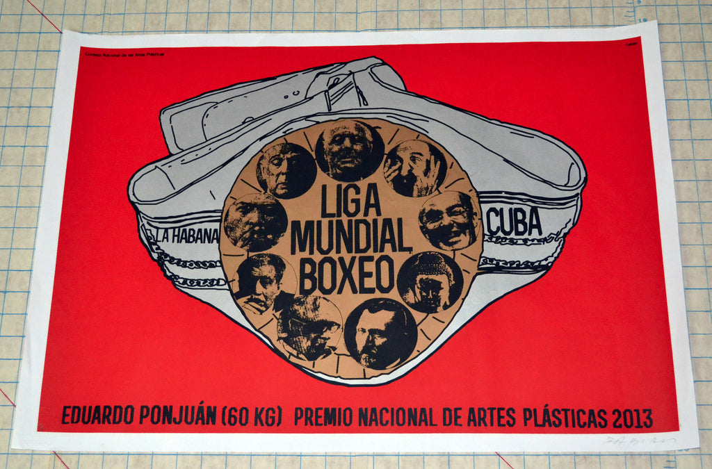 Original Cuban Gallery Poster"Boxing Match.Ponjuan"Rare art.4 of ONLY 20 made!!!