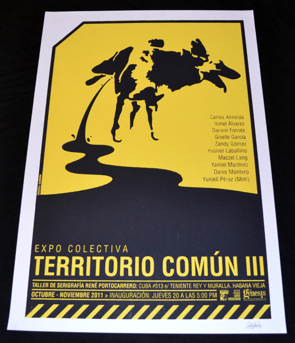 Original Cuban Poster"Pissing Dog Territory"Limited edition.Afiche paper.art.