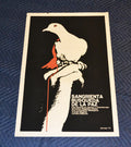 1973 Original Cuban Silkscreen Movie Poster.Bloody search for Peace.White dove.