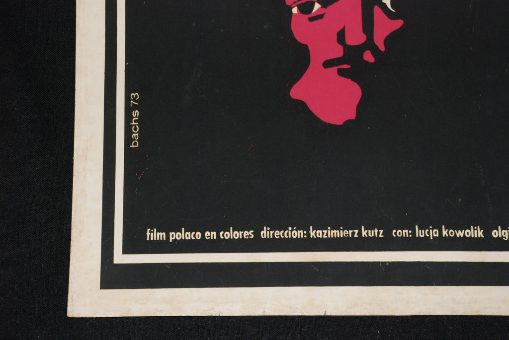1973 Original Cuban Movie Poster"Pearl of Crown"Polish.Kazimierz Kutz art film