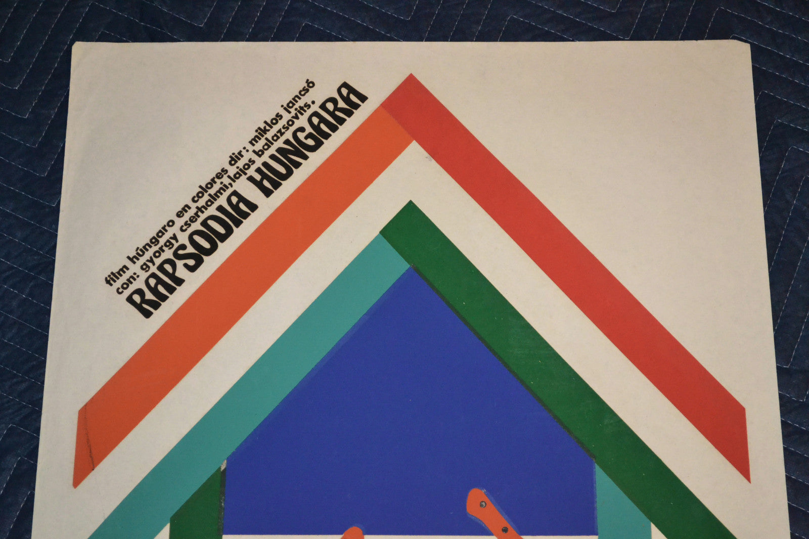 1980 Original Cuban Silkscreen Movie Poster.Hungarian Rhapsody.House knives.art