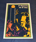1975 Cuban Original Silkscreen movie Poster.Sports in the Movies.Basketball art.