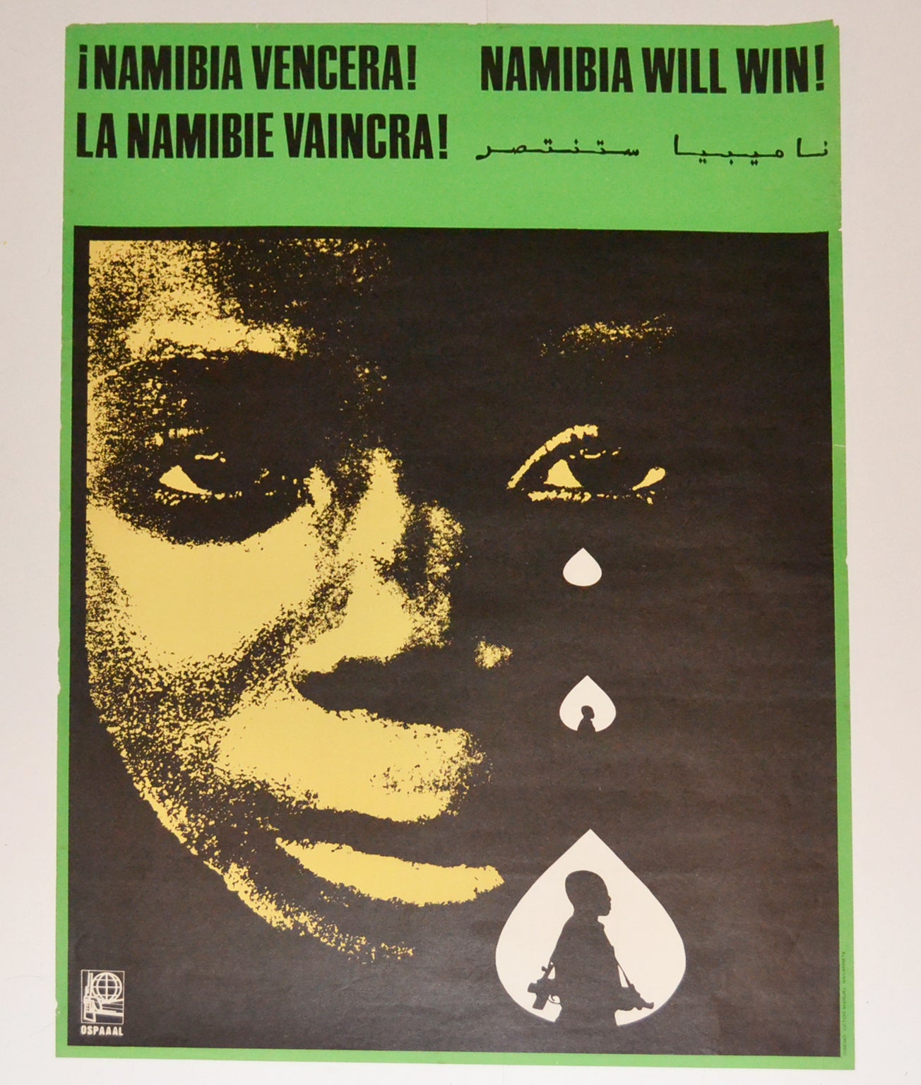 1977 Cuban Original Political Poster.Cold War propaganda.NAMIBIA.Africa art