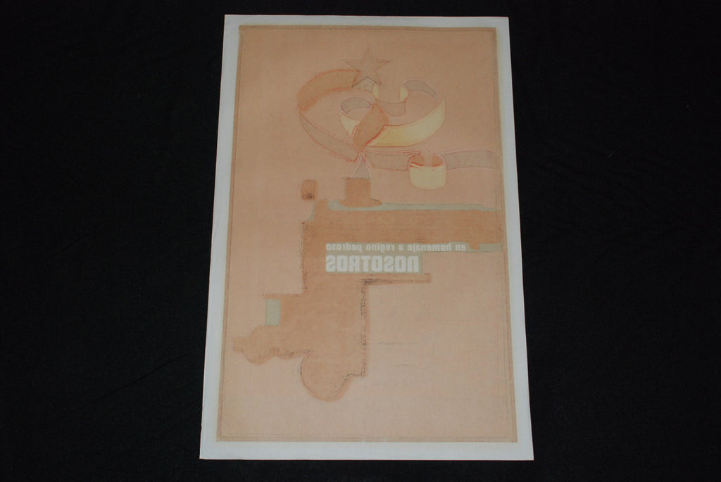 1977 Original Cuban Silkscreen Movie Poster"Nosotros.Us"Collectible Railroad art