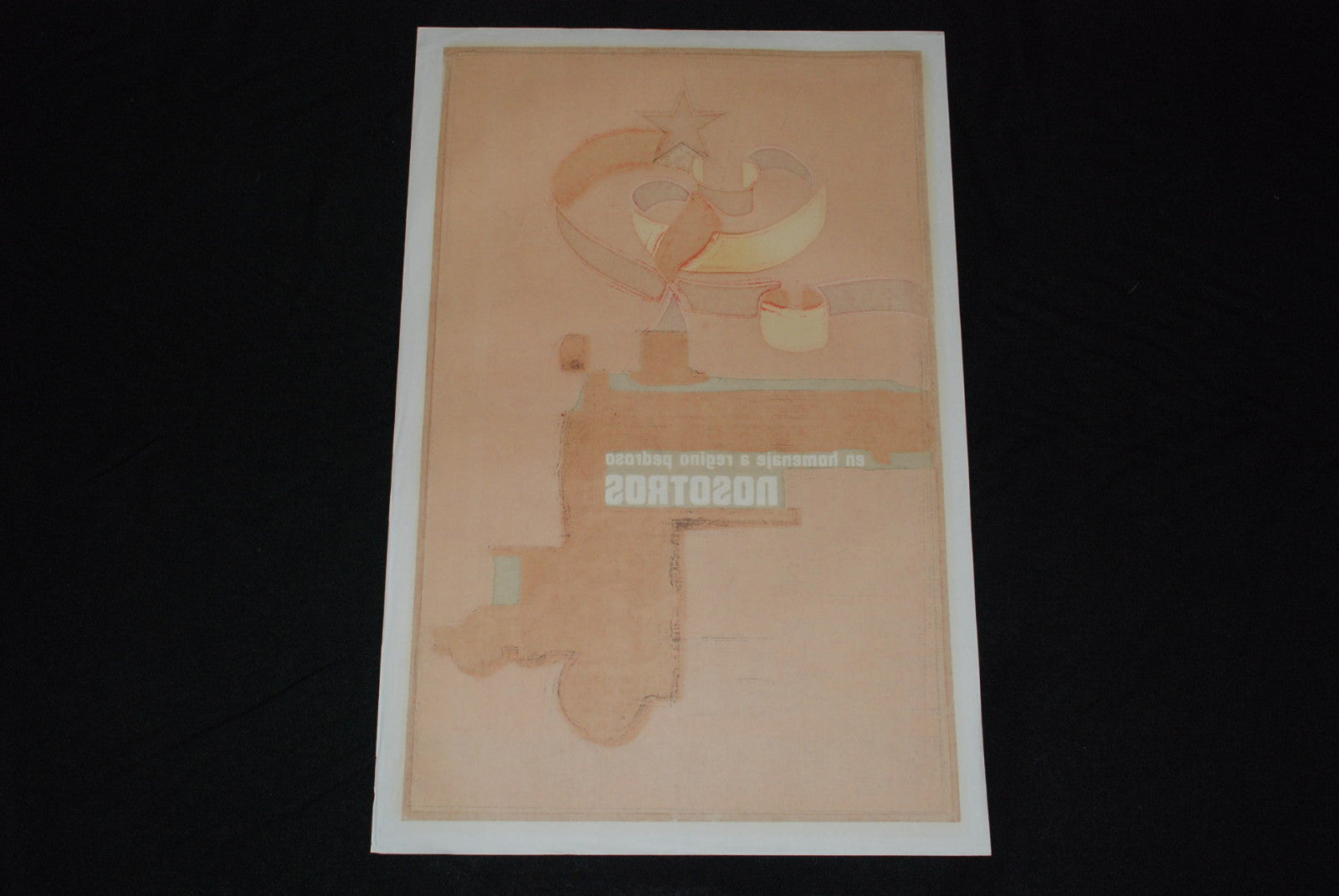 1977 Original Cuban Silkscreen Movie Poster"Nosotros.Us"Collectible Railroad art