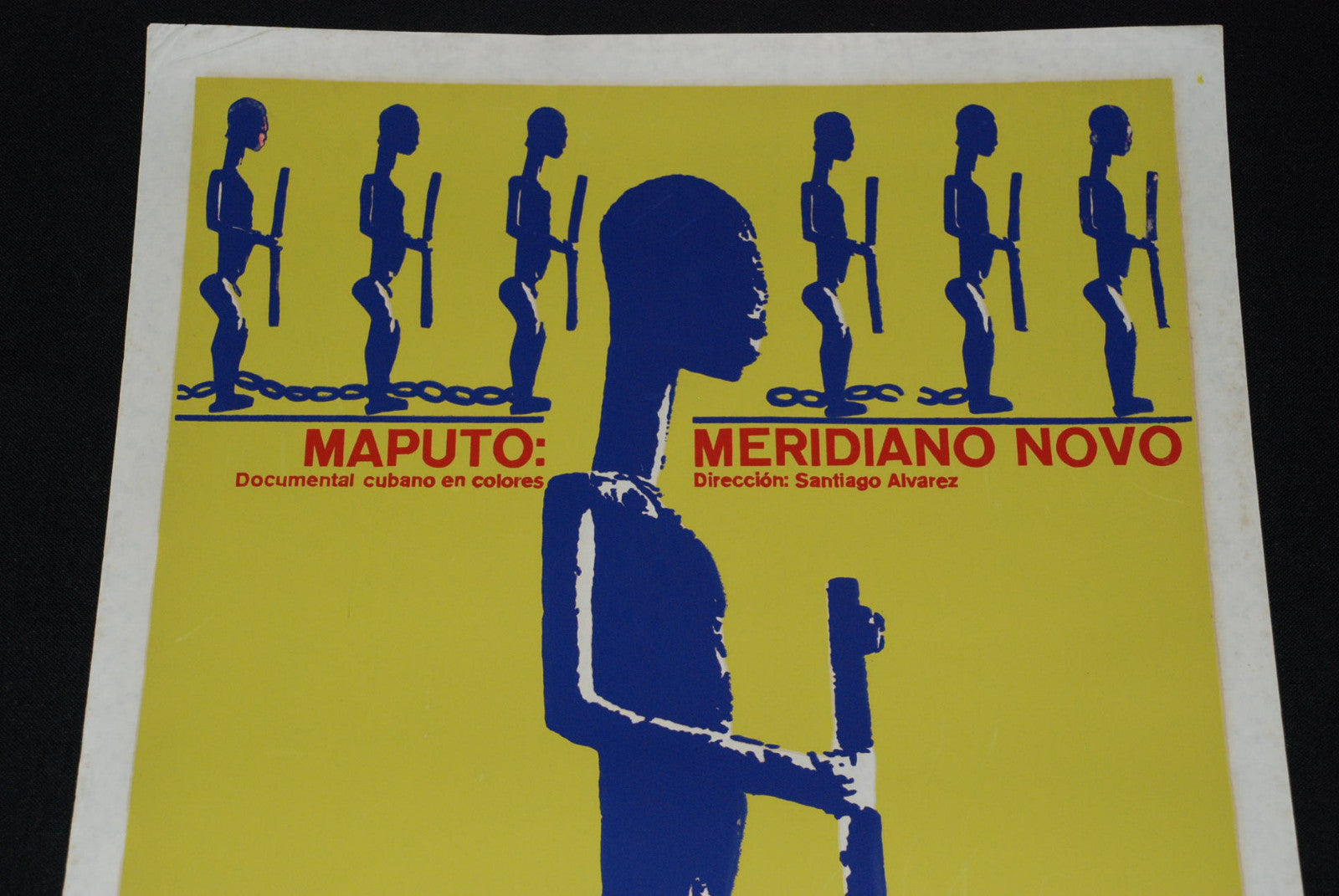 1977 Cuban Movie Poster"MAPUTO"African Senufo Warrior.Religious idol art.Mint.