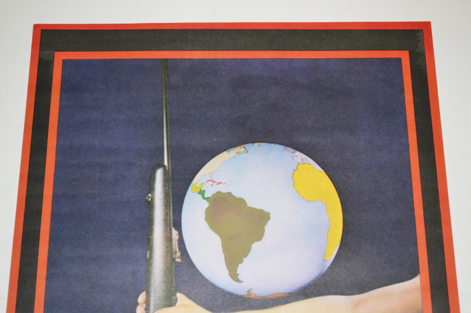 1981 Original Cuba Political Poster.Cold War Graphic.OSPAAAL Tri-Continental art