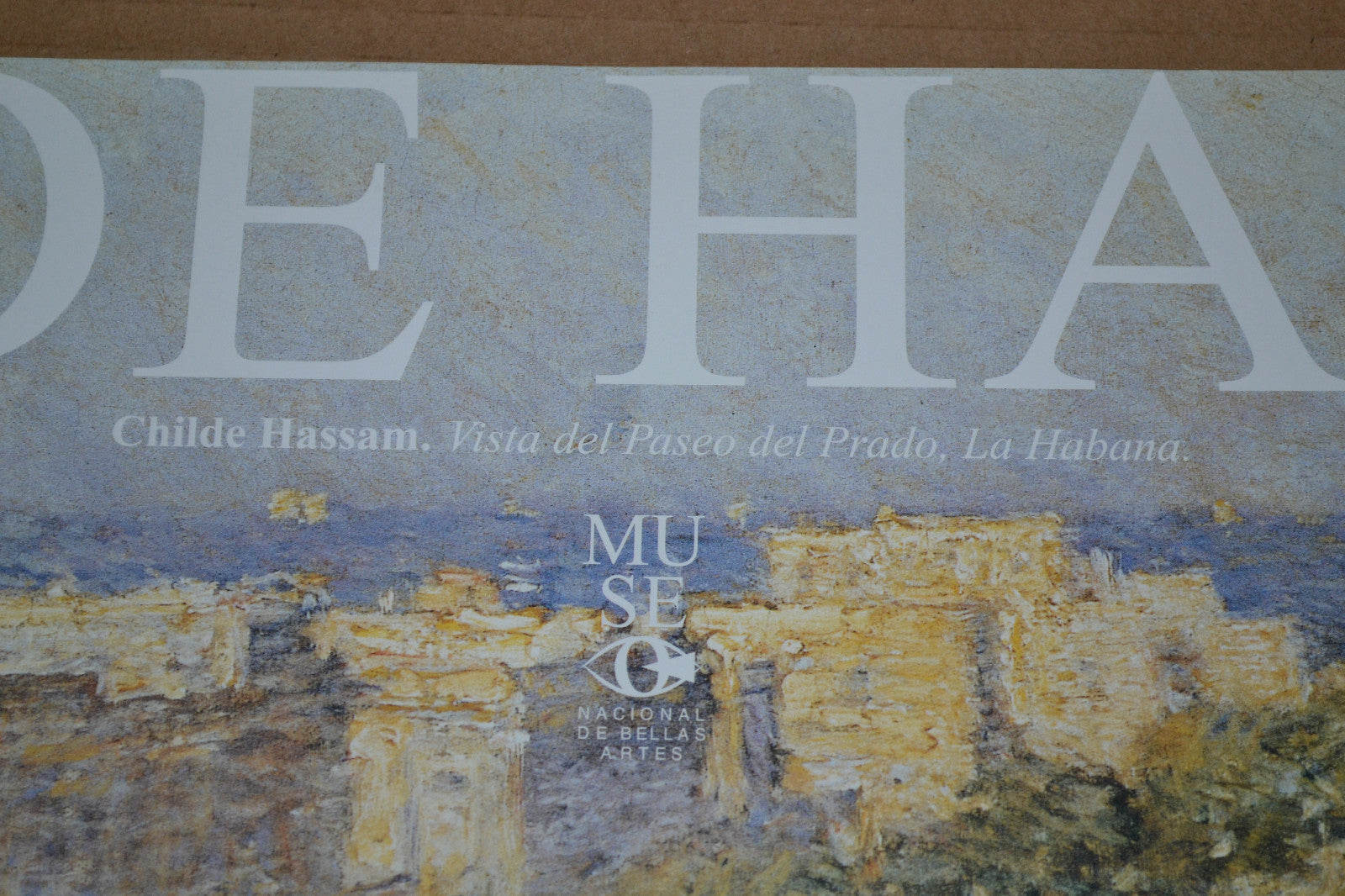 Cuban Original Cultural Poster Childe Hassam.Havana's Prado Morro Fine art