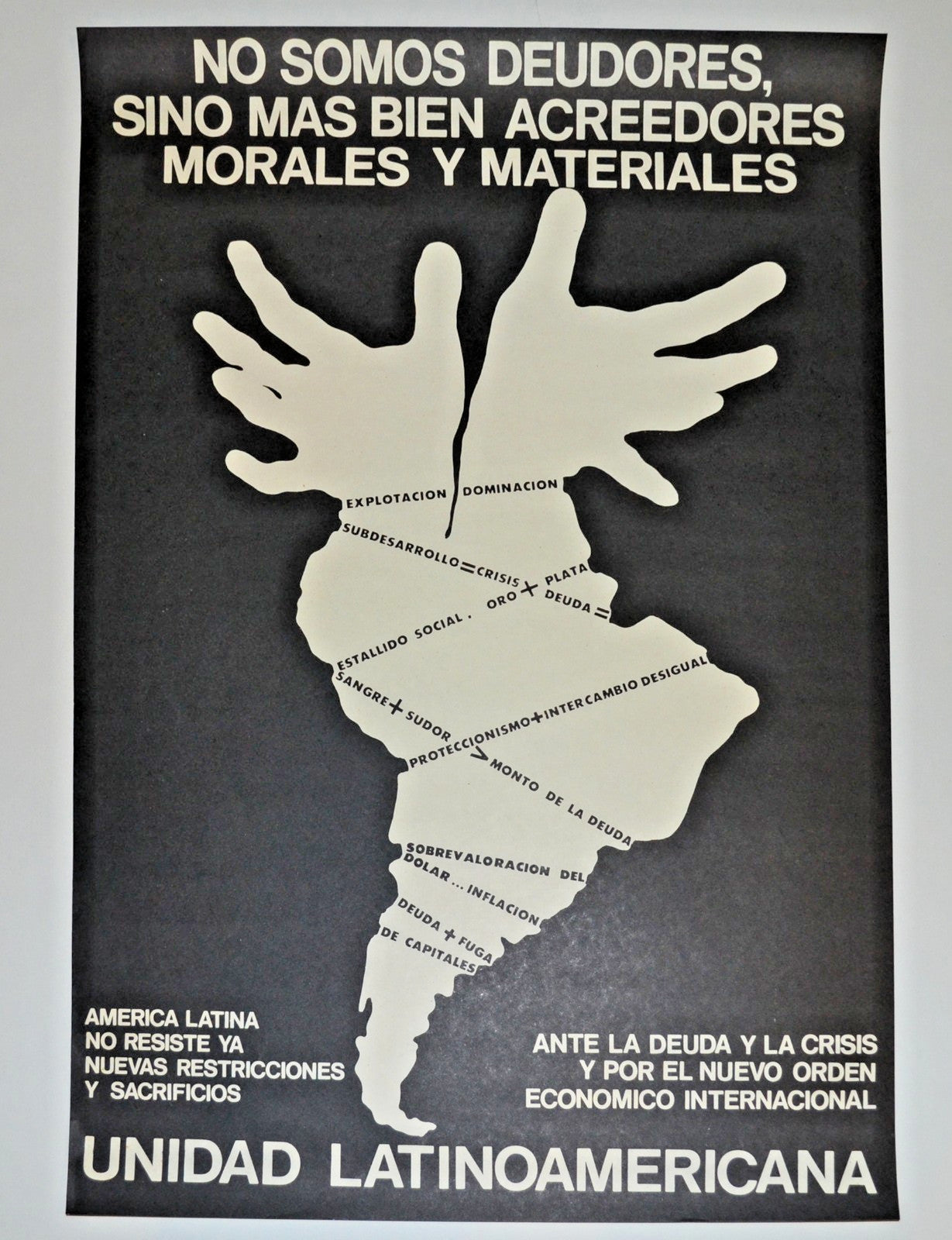 1984 Original Cuban Poster.Anti Imperialist.Latin America.Communism.Cold War art