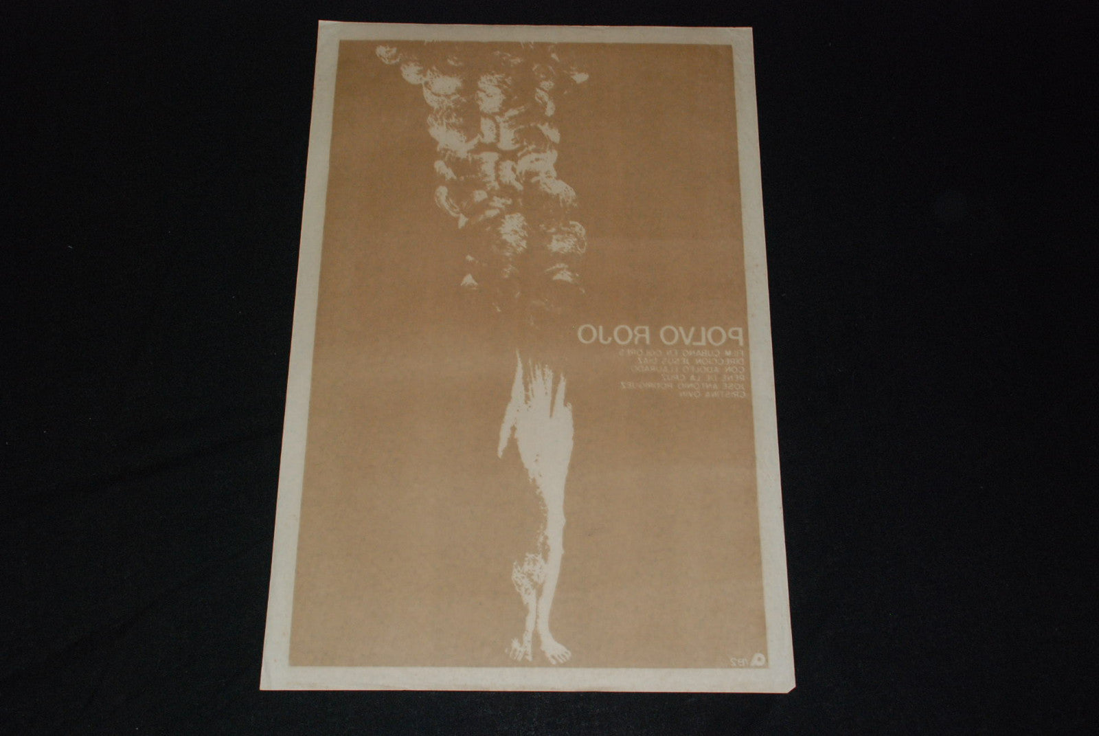 1982 Original Cuban Movie Poster"Red Dust"Cuba art film.Collectible.Authentic