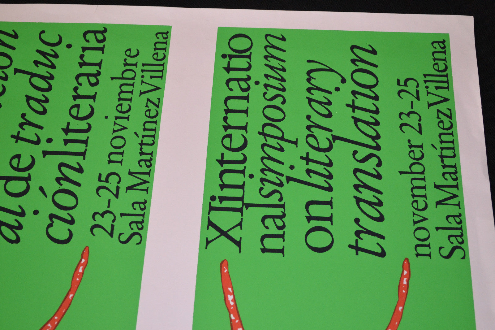 Original Cuban Social Poster"Translators Congress"Limited edition.Afiche.Cartel