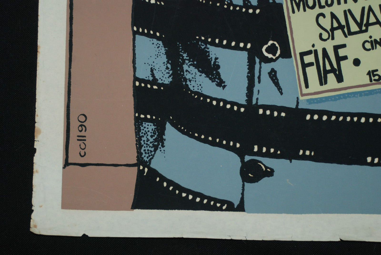 1990 Original Cuban Poster.Plakat.Affiche.FIAF.Charlie Claplin in Prison art