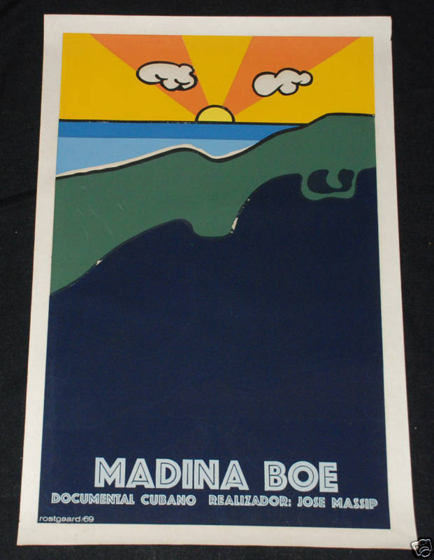 1969 Cuban ORIGINAL Movie Poster.Plakat.Affiche.affisch.MADINA BOE.Silkscreen