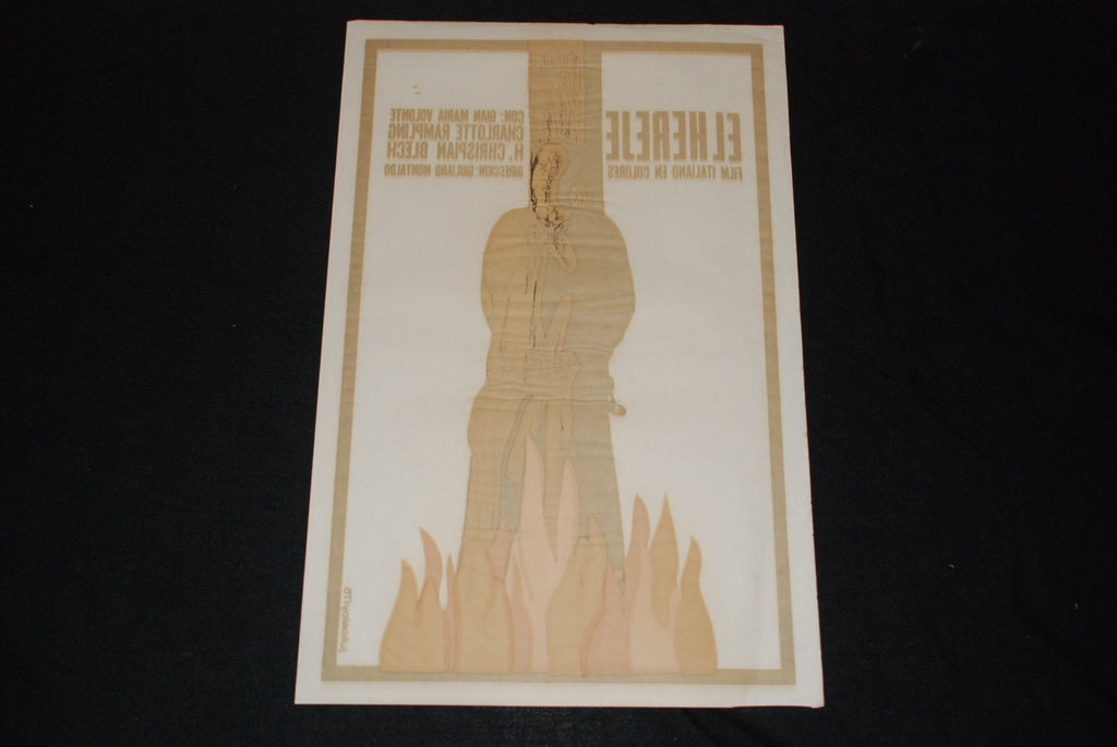 1975 Cuban Original Movie Poster."Giordano Bruno"Giuliano Montaldo Italian film