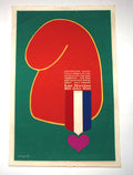 1972 Original Cuban Movie Poster"Novios Año 2"Belmondo.Jean Paul Rappeneau