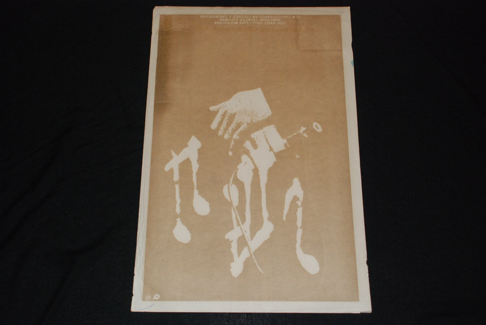 1976 Original Cuban Movie Poster"Star fall UP"Czech film Ladislav Rychman art