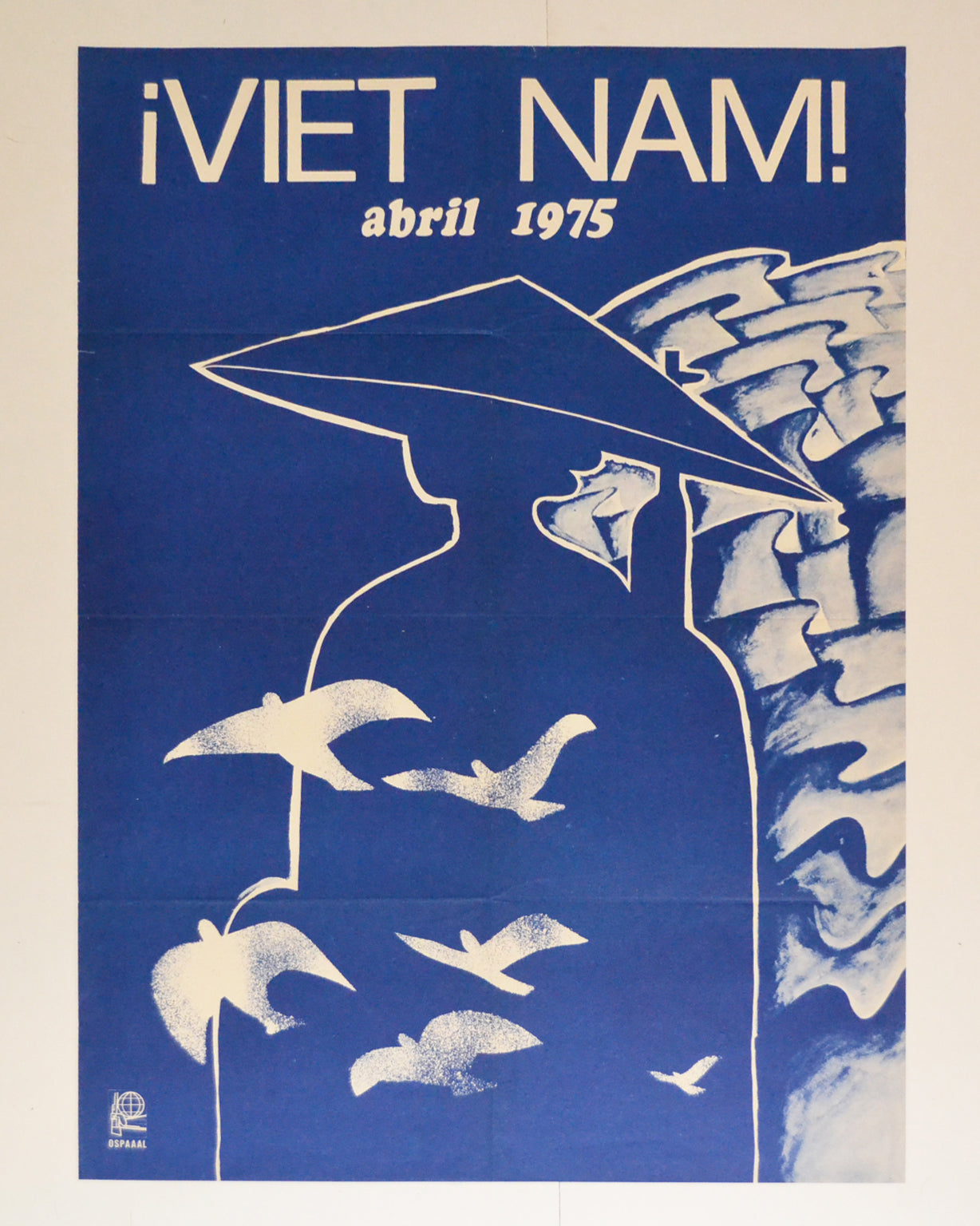1975 Cuban ORIGINAL Political Poster.Cold War art.VIETNAM.Rostgaard.Authentic.
