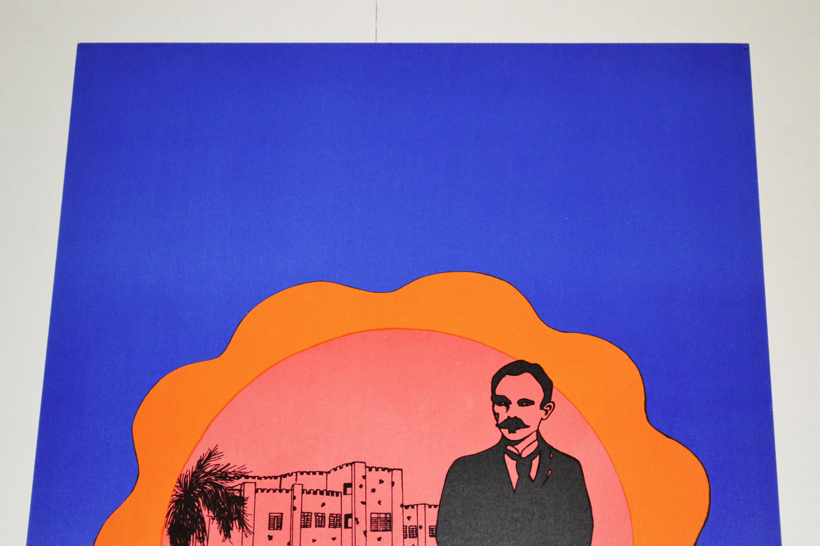 1993 Original Political Poster.Cold War.Jose Marti Cuban History.Moncada.Signed