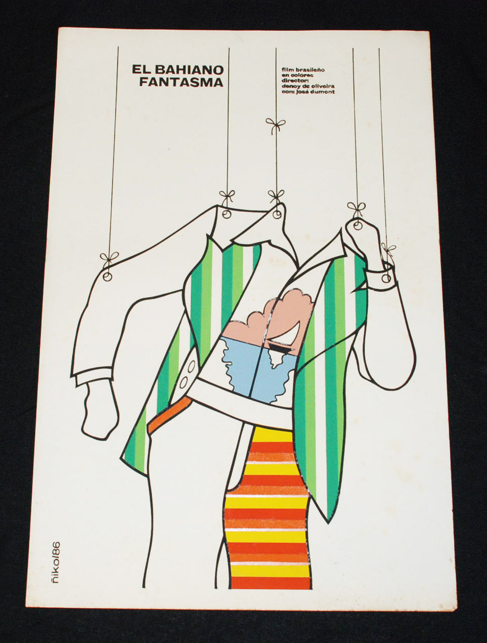1986 Original Cuban Movie Poster.Plakat.O Baiano Fantasma"Bahiano Ghost.Brazil"